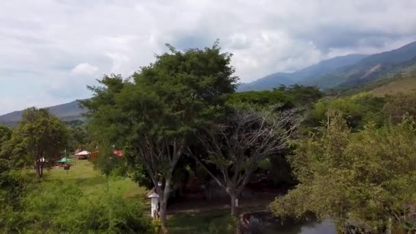 Вуаля Церрито Museum Hacienda Paraiso Розташований Біля Підніжжя Гірських Хребтів — стокове відео