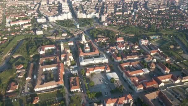 Vista Alto Ângulo Antigo Sítio Histórico Alba Iulia Roménia Antigas — Vídeo de Stock