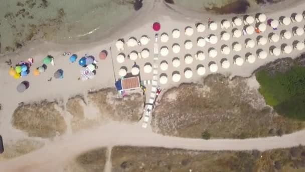 Αεροφωτογραφία Από Πάνω Προς Κάτω Θέα Την Παραλία Σπεκιόλα Και — Αρχείο Βίντεο