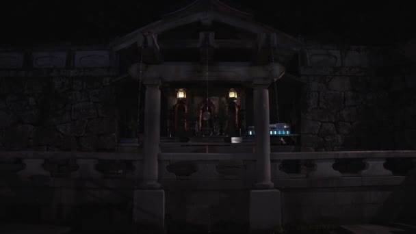 Noche Sobre Fuente Pureza Kiyomizu Dera Kyoto Japón — Vídeos de Stock