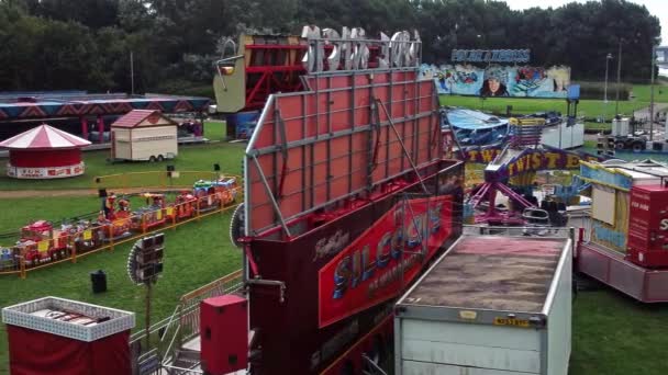 Vide Couvert British Silcocks Parc Attractions Vue Aérienne Désert Funfair — Video