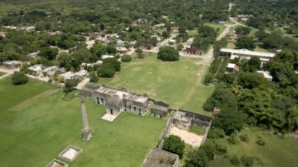 Blick Auf Verlassene Hacienda Von Yaxcopoil Yucatan — Stockvideo