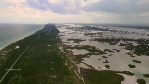 Utsikt Över Lengueta Chelem Yucatan Mexico — Stockvideo