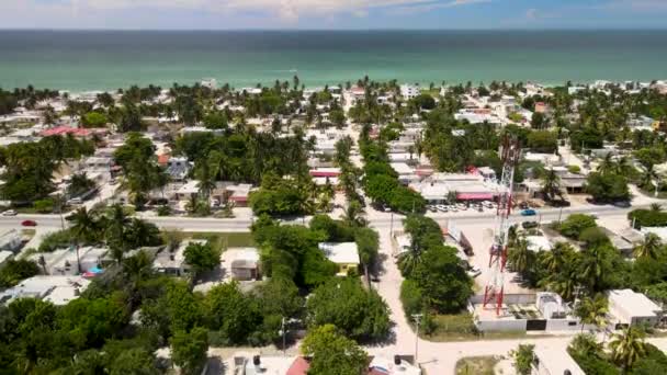 View Town Chixchulub Yucatan — Stock Video