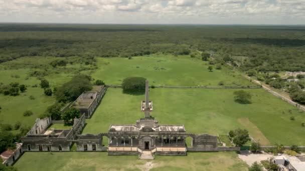 Widok Lotu Ptaka Henequen Hacienda Pobliżu Merida Yucatan — Wideo stockowe