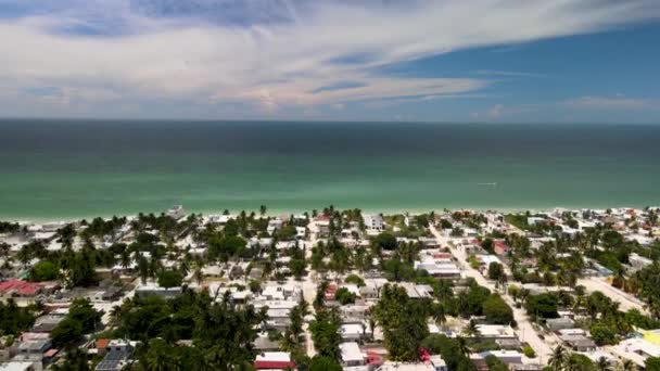 Utsikt Över Stranden Och Karibiska Havet Yucatan Mexico — Stockvideo