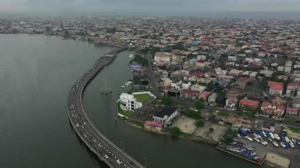 Lekki Ikoyi Link Köprüsü Ikoyi Lekki Bölgeleri Arasında 2008 Yılında — Stok video