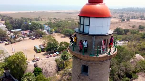 Light House Mahabalipuram Tamil Nadu Hindistan — Stok video