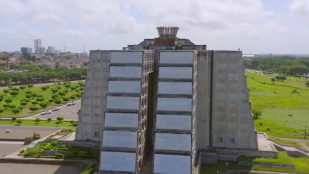 Faro Colon Στο Santo Domingo Δομινικανή Δημοκρατία Εναέρια Κυκλική — Αρχείο Βίντεο