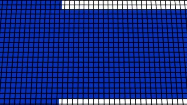 Finland Vlag Geanimeerd Pixel Grid Stijl Technologie Achtergrond — Stockvideo