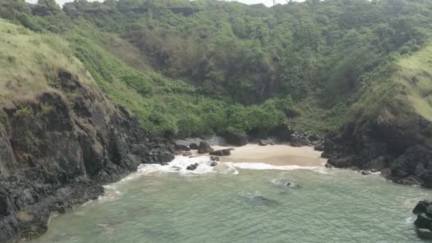 Tambder View Point Cupa Sea Cave Xandrem Beach Loliem Goa — Stock Video