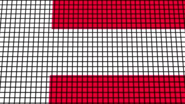 Dinamarca Bandeira Animada Pixel Grid Estilo Tecnologia Fundo — Vídeo de Stock