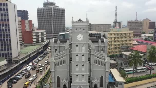 Igreja Catedral Cristo Marina Lagos Uma Catedral Anglicana Ilha Lagos — Vídeo de Stock