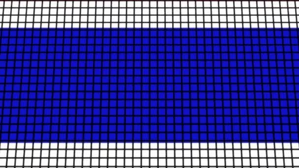 Флаг Гамбии Анимирован Стиле Технологии Пиксельной Сетки — стоковое видео