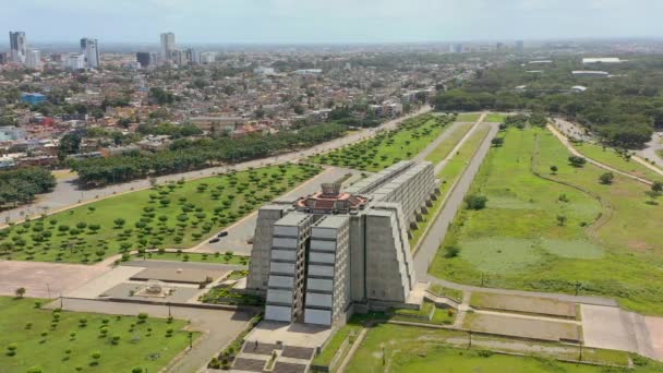 Pemandangan Udara Kota Santo Domingo Republik Dominika Pemandangan Langit Columbus — Stok Video