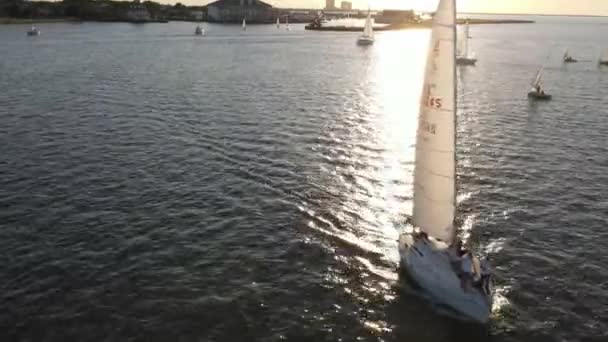 Sailors Regatta Southern Yacht Club Lake Pontchartrain New Orleans Louisiana — Video Stock