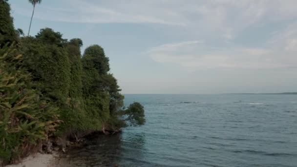 Isolierte Insel Der Karibikküste Bei Punta Mona Costa Rica Sommer — Stockvideo
