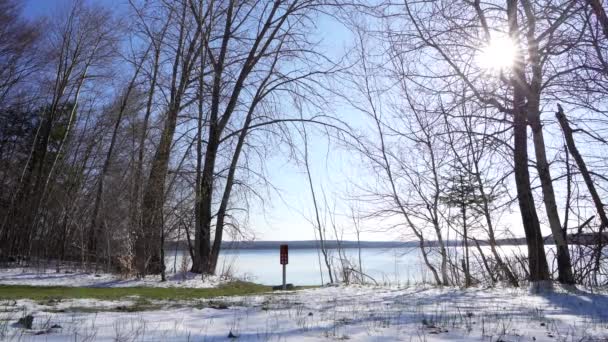 Pan Shot Yamaska Nationaal Park — Stockvideo