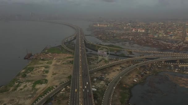 Die Dritte Festlandbrücke Manchmal Auch Ibrahim Babangida Boulevard Genannt Sie — Stockvideo