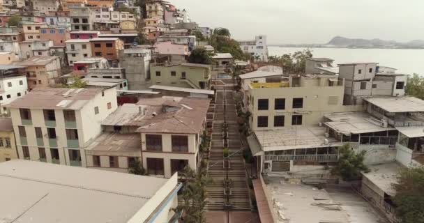 Trappor Santa Hill Guayaquil City Ecuador — Stockvideo