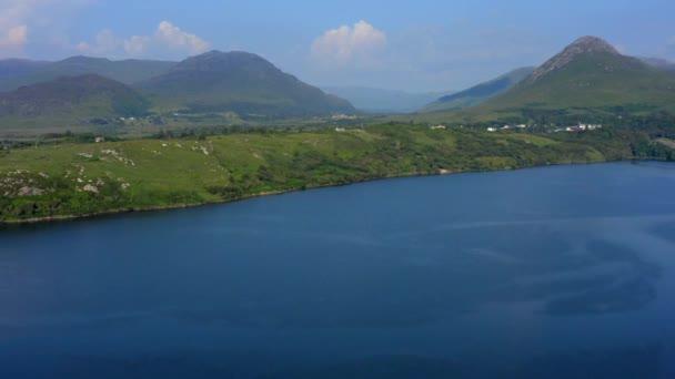 Barnaderg Bay Letterfrack Connemara County Galway Ireland July 2021 Drone上升 — 图库视频影像