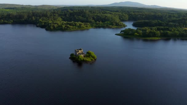 Ballynahinch Lake Connemara County Galway Ierland Juli 2021 Drone Kijkt — Stockvideo