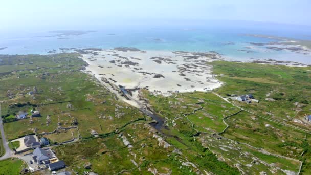 Strand Bij Kilkieran Bay Ardmore Connemara County Galway Ierland Juli — Stockvideo