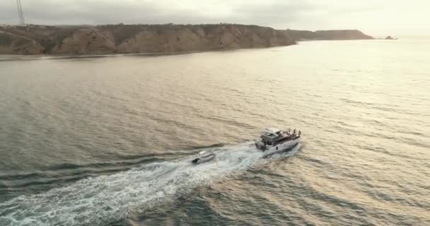 Viaje Yate Vista Aérea Playa Santa Martianita Ecuador — Vídeo de stock