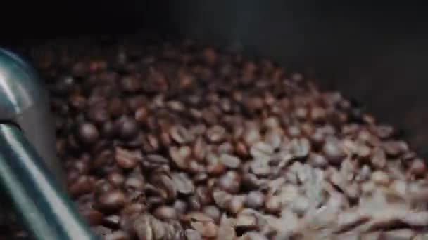 Roasting Process Coffee Beans — Stock Video