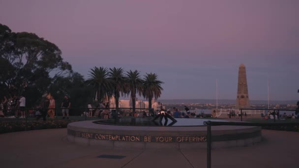 Australien Kings Park Perth Sunet — Stockvideo