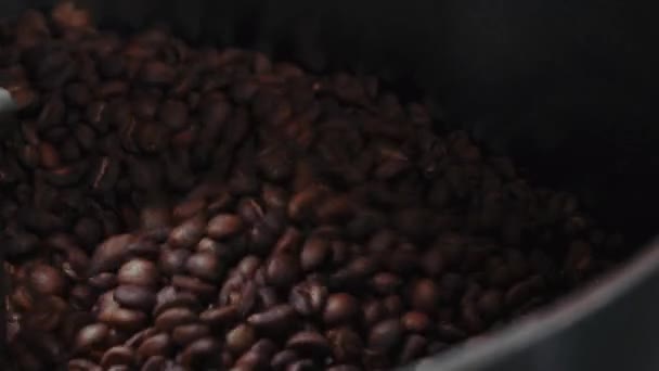 Proceso Tostado Los Granos Café — Vídeos de Stock