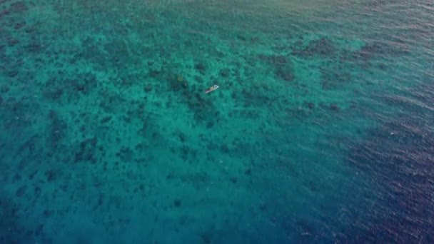 Inclinação Aérea Ilha Gili Trawangan Indonésia Destino Férias Paraíso Tropical — Vídeo de Stock