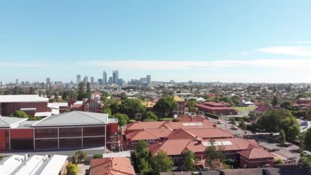 Австралия Перт Западная Австралия Снимок Беспилотника Городе Пригороде — стоковое видео