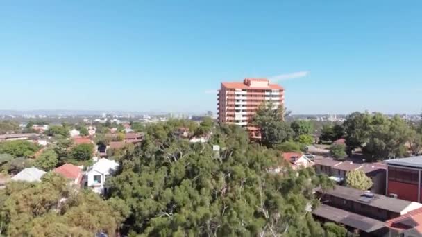 Australia Suburban High Rise Perth Western Australia Disparo Dron — Vídeos de Stock