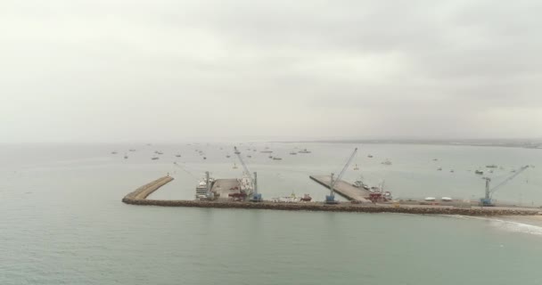 Αεροφωτογραφία Manta Seaport Στο Manab Ecuador — Αρχείο Βίντεο