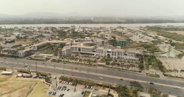 Plaza Lagos Centrum Flygfoto Guayaquil Samborondn — Stockvideo