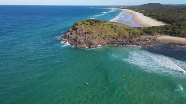 Scenic View Norries Headland Maggies Beach Norries Cove Beach Nabij — Stockvideo