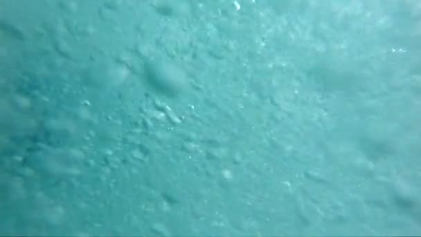 Modello Texture Bolle Subacquee Bella Acqua Turchese Blu Chiaro — Video Stock