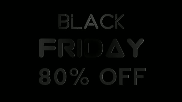 Black Friday Neon Sign Animation Fluorescent Light Glowing Banner Black — Stok Video