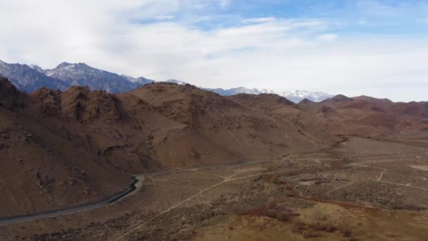 Vue Aérienne Dessus Vaste Plancher Est Sierra Valley Panneau Lent — Video