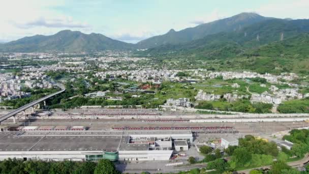 Hong Kong Pat Heung Mtr Centro Manutenzione Vista Aerea — Video Stock