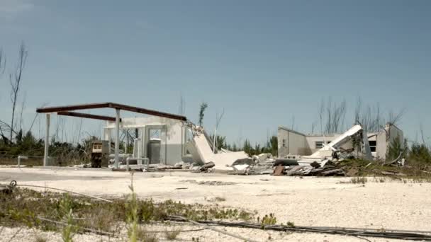 Edificios Demolidos Isla Grand Bahama Consecuencias Del Huracán Dorian — Vídeo de stock