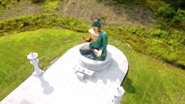 Drone Aérien Cinématographique Temple Bouddha — Video