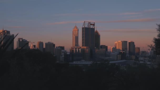 Austrálie Perth City Sunset — Stock video