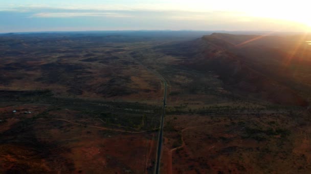 Panoramautsikt Över Öde Aboriginska Landskap Alice Springs Norra Territoriet Centrala — Stockvideo