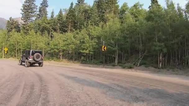 Pov Mientras Conduce Través Las Montañas San Juan Cerca Telluride — Vídeo de stock