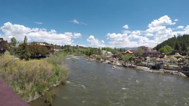 Flößer Auf Dem San Juan River Pagosa Springs Colorado Einem — Stockvideo