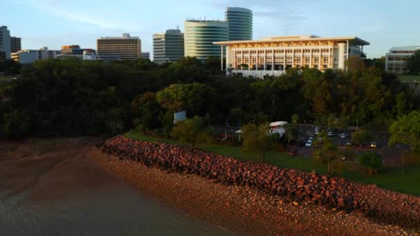 Astonishing View Modern Building Northern Territory Parliament Northern Territory Legislative — Stock Video