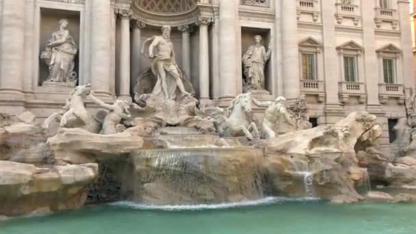 Fontaine Célèbre Trevi Fontana Trevi Rome Italie Gros Plan — Video