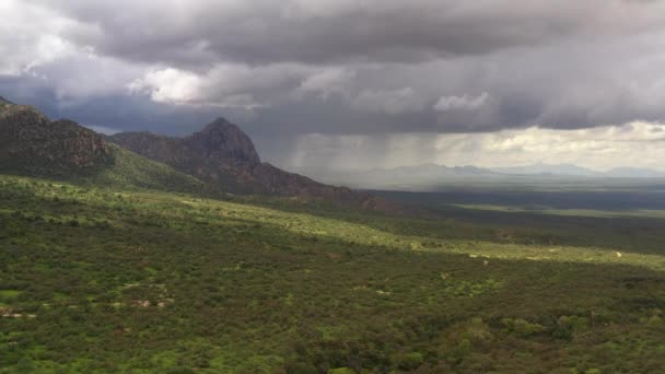 Aerial Ascender Hacia Adelante Elephant Head Green Valley Arizona — Vídeo de stock